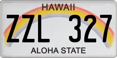HI license plate ZZL327