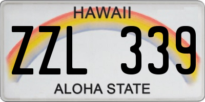 HI license plate ZZL339