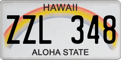 HI license plate ZZL348
