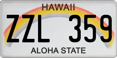 HI license plate ZZL359