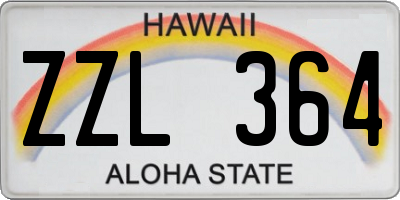 HI license plate ZZL364