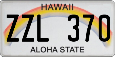 HI license plate ZZL370