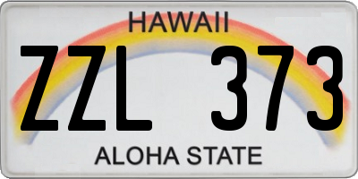 HI license plate ZZL373