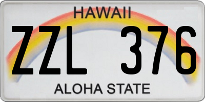 HI license plate ZZL376