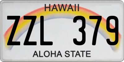 HI license plate ZZL379