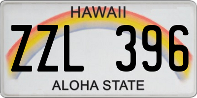 HI license plate ZZL396