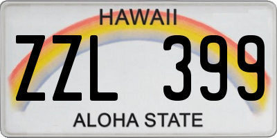 HI license plate ZZL399