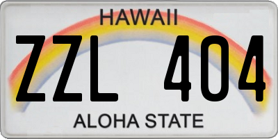 HI license plate ZZL404
