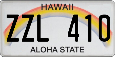 HI license plate ZZL410