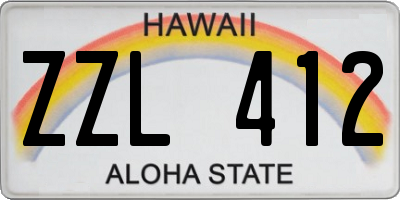 HI license plate ZZL412