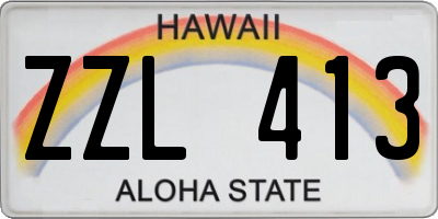 HI license plate ZZL413