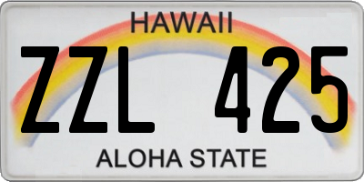HI license plate ZZL425