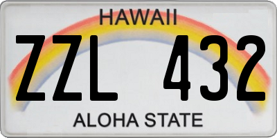HI license plate ZZL432