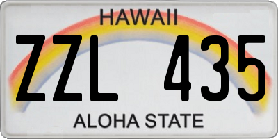 HI license plate ZZL435