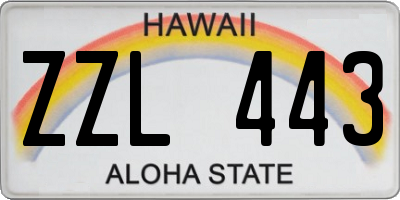 HI license plate ZZL443