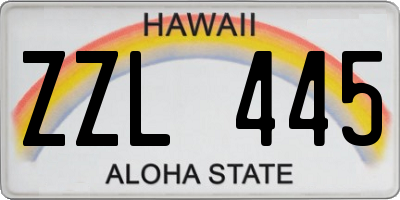 HI license plate ZZL445