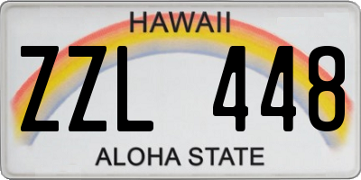 HI license plate ZZL448