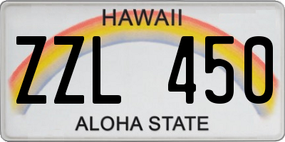 HI license plate ZZL450