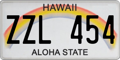 HI license plate ZZL454