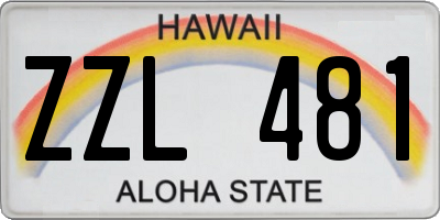 HI license plate ZZL481