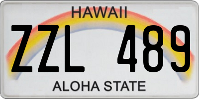 HI license plate ZZL489