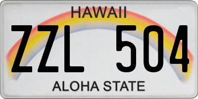 HI license plate ZZL504