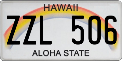 HI license plate ZZL506