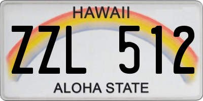 HI license plate ZZL512