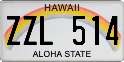 HI license plate ZZL514
