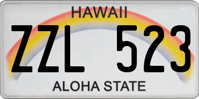 HI license plate ZZL523