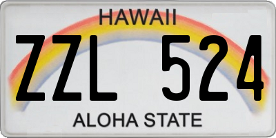 HI license plate ZZL524