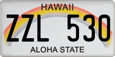 HI license plate ZZL530