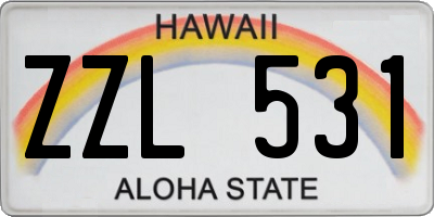 HI license plate ZZL531