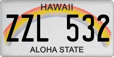 HI license plate ZZL532
