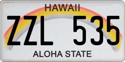 HI license plate ZZL535