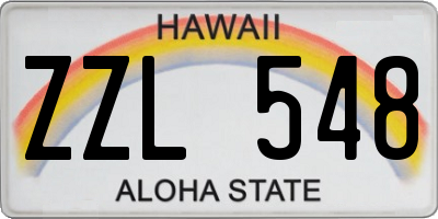 HI license plate ZZL548