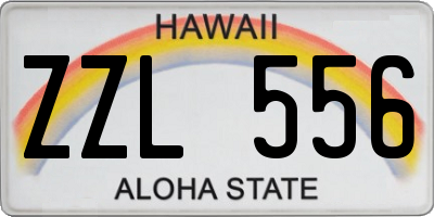 HI license plate ZZL556