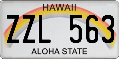 HI license plate ZZL563