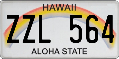 HI license plate ZZL564