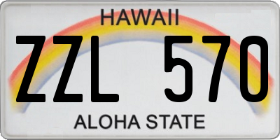 HI license plate ZZL570