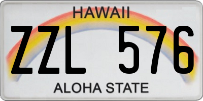 HI license plate ZZL576