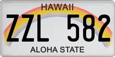 HI license plate ZZL582