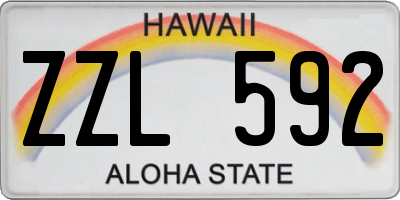 HI license plate ZZL592