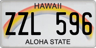 HI license plate ZZL596