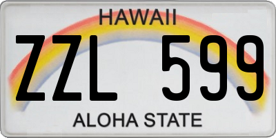 HI license plate ZZL599