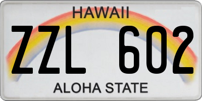 HI license plate ZZL602