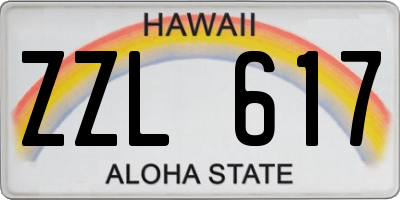 HI license plate ZZL617