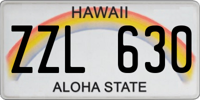 HI license plate ZZL630