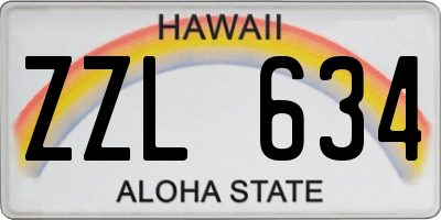 HI license plate ZZL634