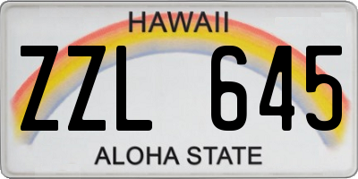 HI license plate ZZL645